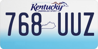 KY license plate 768UUZ