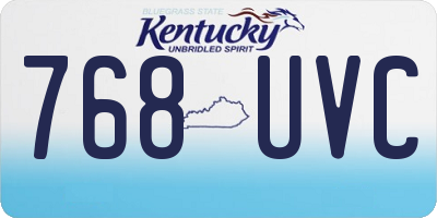 KY license plate 768UVC