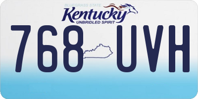 KY license plate 768UVH