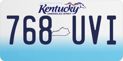 KY license plate 768UVI