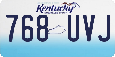 KY license plate 768UVJ