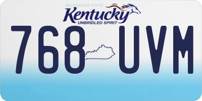 KY license plate 768UVM