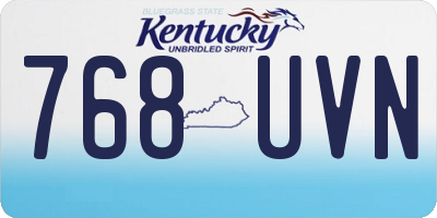 KY license plate 768UVN