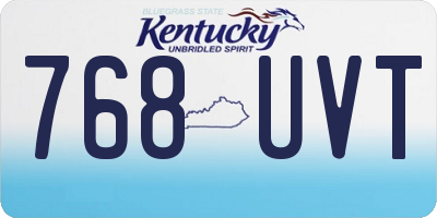 KY license plate 768UVT