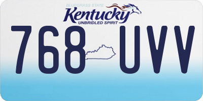 KY license plate 768UVV