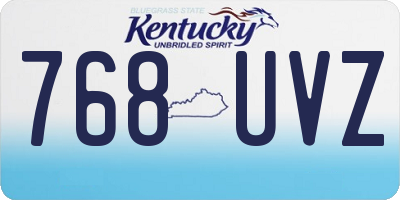 KY license plate 768UVZ
