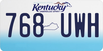 KY license plate 768UWH