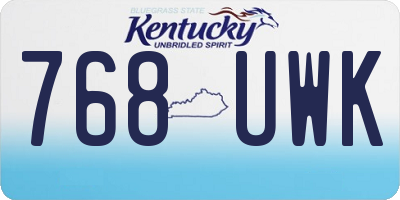 KY license plate 768UWK