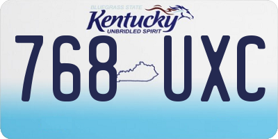 KY license plate 768UXC
