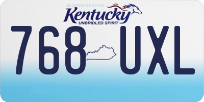 KY license plate 768UXL