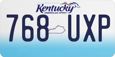 KY license plate 768UXP