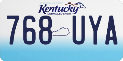 KY license plate 768UYA