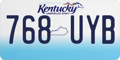 KY license plate 768UYB