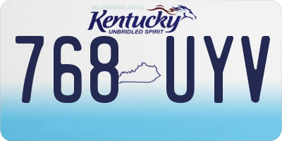 KY license plate 768UYV