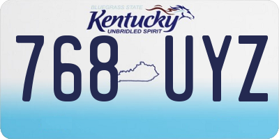 KY license plate 768UYZ