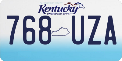 KY license plate 768UZA