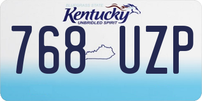 KY license plate 768UZP