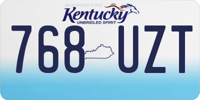 KY license plate 768UZT
