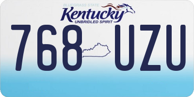 KY license plate 768UZU
