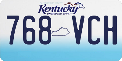 KY license plate 768VCH