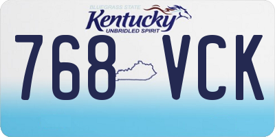 KY license plate 768VCK