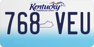 KY license plate 768VEU