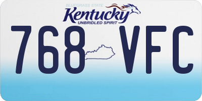 KY license plate 768VFC