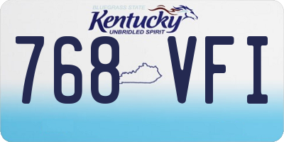 KY license plate 768VFI