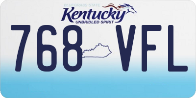 KY license plate 768VFL