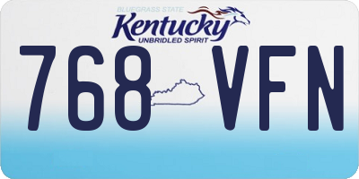 KY license plate 768VFN