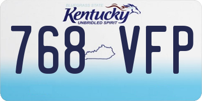 KY license plate 768VFP