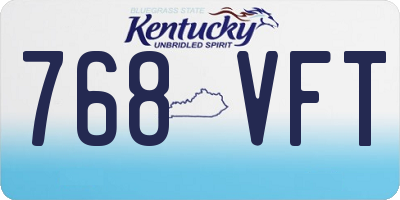 KY license plate 768VFT