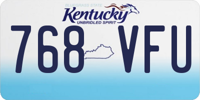 KY license plate 768VFU