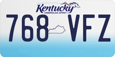 KY license plate 768VFZ