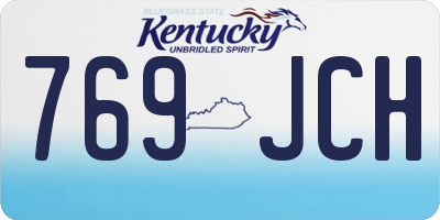 KY license plate 769JCH