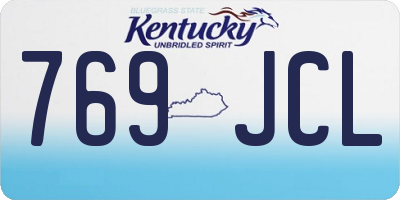 KY license plate 769JCL