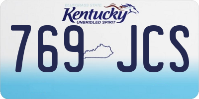 KY license plate 769JCS