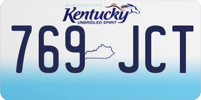 KY license plate 769JCT