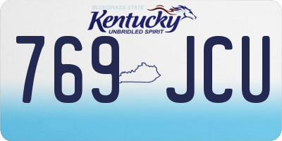 KY license plate 769JCU