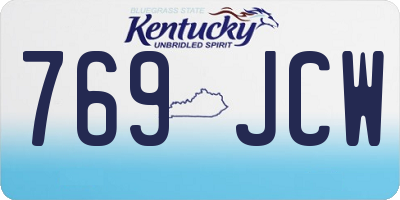 KY license plate 769JCW