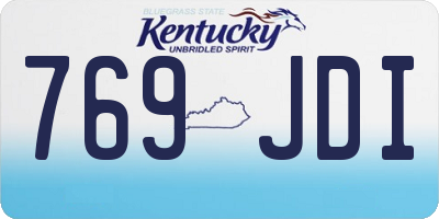 KY license plate 769JDI