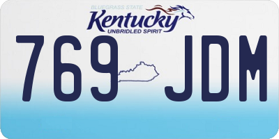 KY license plate 769JDM