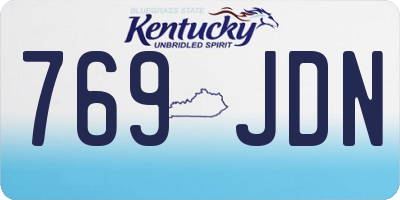 KY license plate 769JDN