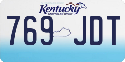KY license plate 769JDT
