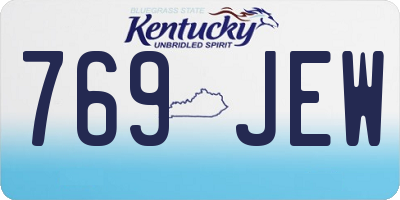 KY license plate 769JEW