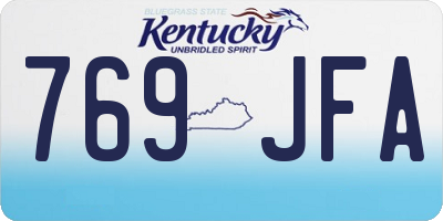 KY license plate 769JFA