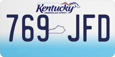 KY license plate 769JFD