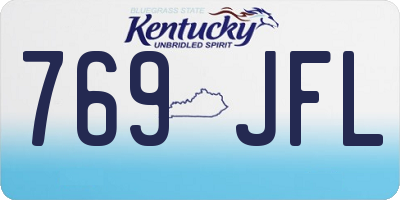 KY license plate 769JFL