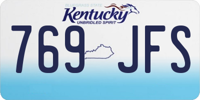 KY license plate 769JFS