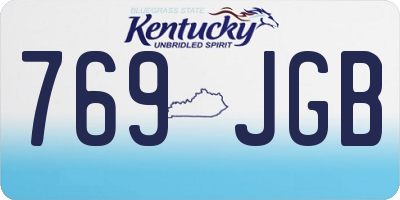 KY license plate 769JGB